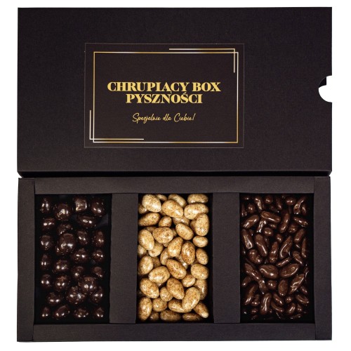 Zestaw prezentowy bombonierka - bakalie w czekoladzie